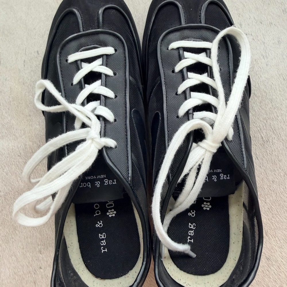 rag & bone Black Sneakers with White Laces - Picture 2 of 4